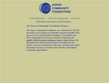 Tablet Screenshot of jaspercommunityfoundation.org